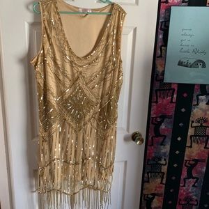 Gatsbylady gold flapper dress